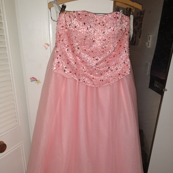 HOT Pink Two- Piece Sparkle Pageant/Prom Gown